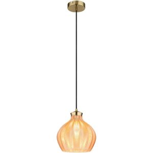 Globo Lighting Jessica Dome Pendant Ceiling Light Gold Colours Matt Amber Glass Shade 1x E27 Globo Lighting Jessica Dome Pendant Ceiling Light Gold Colours Matt Amber Glass Shade 1x E27