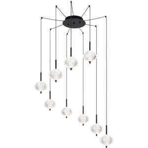 Globo Lighting Aida Cluster Pendant Ceiling Light Matt Black 9x LED 3000-4500K Globo Lighting Aida Cluster Pendant Ceiling Light Matt Black 9x LED 3000-4500K