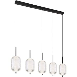Globo Lighting Kurius Bar Pendant Ceiling Light Matt Black 5x LED 3000-4500K Globo Lighting Kurius Bar Pendant Ceiling Light Matt Black 5x LED 3000-4500K