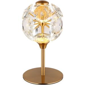 Globo Lighting Virina Glass Table Lamp Gold Colors K9 Crystals LED 3000K Globo Lighting Virina Glass Table Lamp Gold Colors K9 Crystals LED 3000K