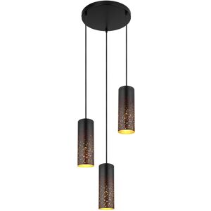 Globo Lighting Crocky Cluster Pendant Ceiling Light Matt Black 3x E27 Globo Lighting Crocky Cluster Pendant Ceiling Light Matt Black 3x E27