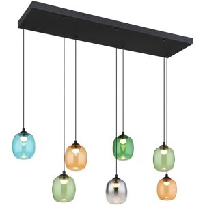 Globo Lighting Minara Rectangle Cluster Pendant Ceiling Light Matt Black Glass Shade 6x LED 3000K Globo Lighting Minara Rectangle Cluster Pendant Ceiling Light Matt Black Glass Shade 6x LED 3000K