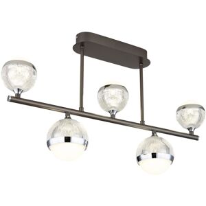 Globo Lighting Untsy Integrated LED Semi Flush Ceiling Light Titanium Color Brushed 5x LED Dimmable 2700-6000K Remote Control Globo Lighting Untsy Integrated LED Semi Flush Ceiling Light Titanium Color Brushed 5x LED Dimmable 2700-6000K Remote Control