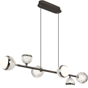 Globo Lighting Untsy Bar Pendant Ceiling Light Titanium Color Brushed 6x LED Dimmable 2700-6000K Remote Control Globo Lighting Untsy Bar Pendant Ceiling Light Titanium Color Brushed 6x LED Dimmable 2700-6000K Remote Control