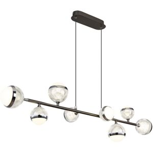 Globo Lighting Untsy Bar Pendant Ceiling Light Titanium Color Brushed 8x LED Dimmable 2700-6000K Remote Control Globo Lighting Untsy Bar Pendant Ceiling Light Titanium Color Brushed 8x LED Dimmable 2700-6000K Remote Control
