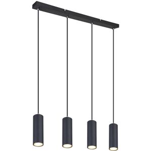 Globo Lighting Robby Bar Pendant Ceiling Light Matt Black 4x GU10 Globo Lighting Robby Bar Pendant Ceiling Light Matt Black 4x GU10