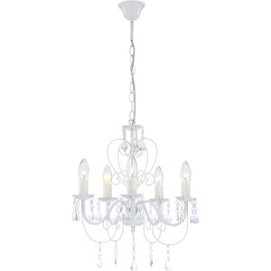 Globo Lighting Pinja Chandelier White 5x E14 Globo Lighting Pinja Chandelier White 5x E14