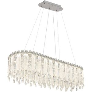 Globo Lighting Klunka 99x36cm Pendant Ceiling Light Chrome K5 Crystals LED Dimmable 2700-6000K Remote Control Globo Lighting Klunka 99x36cm Pendant Ceiling Light Chrome K5 Crystals LED Dimmable 2700-6000K Remote Control