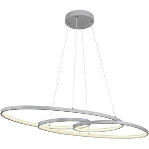 Globo Lighting Spira Pendant Ceiling Light Silver Colored Matt 2x LED 2700-6500K Globo Lighting Spira Pendant Ceiling Light Silver Colored Matt 2x LED 2700-6500K