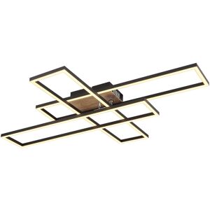 Globo Lighting Dakari 80x60cm Integrated LED Semi Flush Ceiling Light Matt Black 3x LED 3000K Globo Lighting Dakari 80x60cm Integrated LED Semi Flush Ceiling Light Matt Black 3x LED 3000K