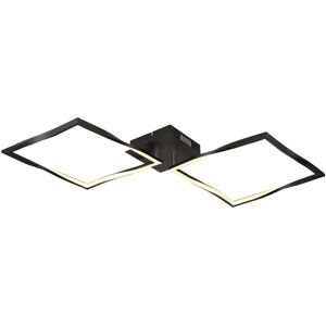 Globo Lighting Maxxy Integrated LED Semi Flush Ceiling Light Matt Black 2x LED 3000K Globo Lighting Maxxy Integrated LED Semi Flush Ceiling Light Matt Black 2x LED 3000K