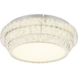 Globo Lighting Klara 50cm Ceiling Light Chrome K5 Crystals LED Dimmable 2700-6000K Remote Control Globo Lighting Klara 50cm Ceiling Light Chrome K5 Crystals LED Dimmable 2700-6000K Remote Control