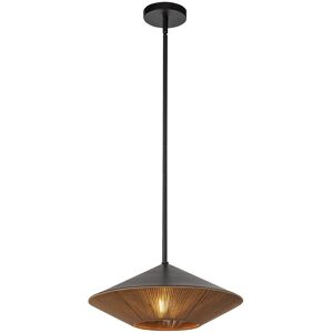 Elstead Lighting Alora Mood Daphne Dome Pendant Ceiling Light Contemporary Matt Black, Natural 1x E27 Elstead Lighting Alora Mood Daphne Dome Pendant Ceiling Light Contemporary Matt Black, Natural 1x E27