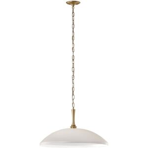 Elstead Lighting Kichler Delarosa Dome Pendant Ceiling Light Contemporary White, Champagne Bronze 1x E27 Elstead Lighting Kichler Delarosa Dome Pendant Ceiling Light Contemporary White, Champagne Bronze 1x E27