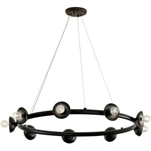 Elstead Lighting Kichler Palta Cylindrical Pendant Ceiling Light Contemporary Satin Black 9x E14 Elstead Lighting Kichler Palta Cylindrical Pendant Ceiling Light Contemporary Satin Black 9x E14