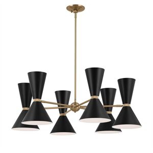 Elstead Lighting Kichler Phix Multi Arm Pendant Ceiling Light Contemporary Champagne Bronze, Black 12x E27 Elstead Lighting Kichler Phix Multi Arm Pendant Ceiling Light Contemporary Champagne Bronze, Black 12x E27