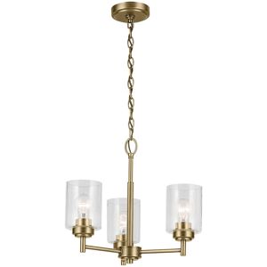 Elstead Lighting Kichler Winslow Multi Arm Pendant Ceiling Light Classic Natural Brass 3x E27 Elstead Lighting Kichler Winslow Multi Arm Pendant Ceiling Light Classic Natural Brass 3x E27