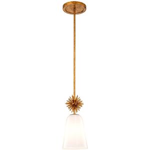 Elstead Lighting Staring Slim Pendant Ceiling Light Contemporary Distressed Gold 1x E27 Opal Shade Elstead Lighting Staring Slim Pendant Ceiling Light Contemporary Distressed Gold 1x E27 Opal Shade