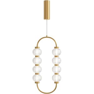 Maytoni Lighting Amulet Oval Modern Pendant Ceiling Light Gold 3000K 700lm Glass Shade Maytoni Lighting Amulet Oval Modern Pendant Ceiling Light Gold 3000K 700lm Glass Shade