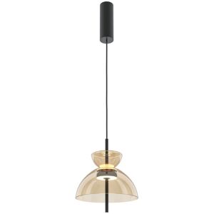 Maytoni Lighting Bangkok II Modern 25cm Dome Pendant Ceiling Light Black 3000K 1300lm Cognac Shade Maytoni Lighting Bangkok II Modern 25cm Dome Pendant Ceiling Light Black 3000K 1300lm Cognac Shade