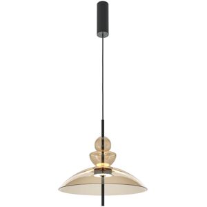 Maytoni Lighting Bangkok Modern 40cm Dome Pendant Ceiling Light Black 3000K 1300lm Cognac Shade Maytoni Lighting Bangkok Modern 40cm Dome Pendant Ceiling Light Black 3000K 1300lm Cognac Shade