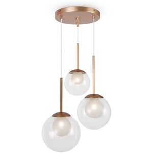 Maytoni Lighting Basic Form Modern Cluster Pendant Ceiling Light Gold 3xG9 Glass Shade Maytoni Lighting Basic Form Modern Cluster Pendant Ceiling Light Gold 3xG9 Glass Shade