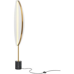 Maytoni Lighting Breeze Modern LED Integrated Floor Lamp Dimmable Brass 3000K 1980lm Acrylic Shade Maytoni Lighting Breeze Modern LED Integrated Floor Lamp Dimmable Brass 3000K 1980lm Acrylic Shade