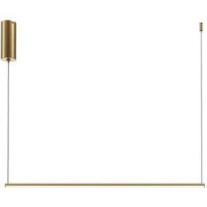 Maytoni Lighting Halo Modern 80cm Bar Pendant Ceiling Light Brass 500lm White Shade Maytoni Lighting Halo Modern 80cm Bar Pendant Ceiling Light Brass 500lm White Shade