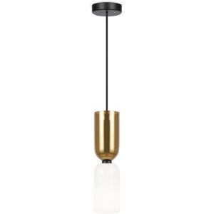 Maytoni Lighting Memory Modern Slim Pendant Ceiling Light Black 1xE14 White, Gold Shade Maytoni Lighting Memory Modern Slim Pendant Ceiling Light Black 1xE14 White, Gold Shade