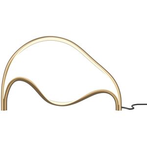 Maytoni Lighting Plons Modern Integrated LED Table Lamp Brass 3000K 760lm White Shade Maytoni Lighting Plons Modern Integrated LED Table Lamp Brass 3000K 760lm White Shade