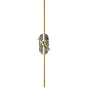 Maytoni Lighting RenAIssance Modern Integrated LED Wall Lamp Brass, Grey 3000K 200lm White Shade Maytoni Lighting RenAIssance Modern Integrated LED Wall Lamp Brass, Grey 3000K 200lm White Shade