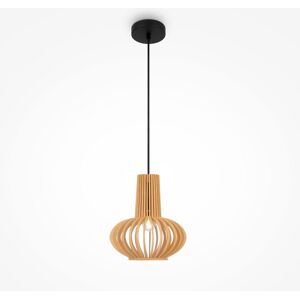 Maytoni Lighting Roots III Modern 25cm Wire Frame Pendant Ceiling Light Black 1xE27 Beige Shade Maytoni Lighting Roots III Modern 25cm Wire Frame Pendant Ceiling Light Black 1xE27 Beige Shade