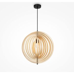 Maytoni Lighting Roots Modern 50cm Spherical Pendant Ceiling Light Black 1xE27 Beige Shade Maytoni Lighting Roots Modern 50cm Spherical Pendant Ceiling Light Black 1xE27 Beige Shade