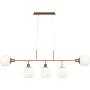 Maytoni Lighting Erich Modern Bar Pendant Ceiling Light Gold 5xE14 White Shade Maytoni Lighting Erich Modern Bar Pendant Ceiling Light Gold 5xE14 White Shade