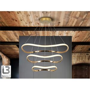 Schuller Lighting Naos Triple Ring Pendant Ceiling Light Rose Gold LED 3000K Schuller Lighting Naos Triple Ring Pendant Ceiling Light Rose Gold LED 3000K