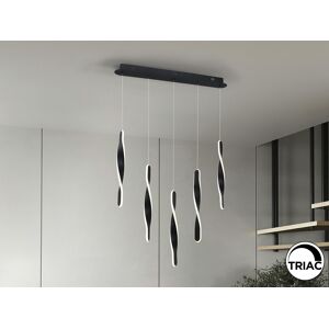 Schuller Lighting Twist Bar Pendant Ceiling 5 Light Black LED 3000K Schuller Lighting Twist Bar Pendant Ceiling 5 Light Black LED 3000K