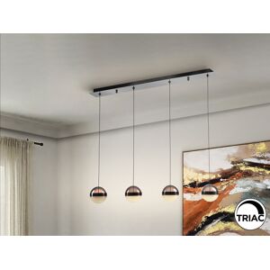 Schuller Lighting Orbes Bar Pendant Ceiling 4 Light Chrome Black LED 3000K Schuller Lighting Orbes Bar Pendant Ceiling 4 Light Chrome Black LED 3000K