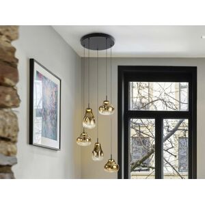 Schuller Lighting Aledis Cluster Pendant Ceiling 5 Light Black, Gold LED 3000K Schuller Lighting Aledis Cluster Pendant Ceiling 5 Light Black, Gold LED 3000K