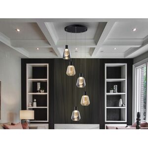 Schuller Lighting Carisa Cluster Pendant Ceiling 5 Light Black LED 3000K Schuller Lighting Carisa Cluster Pendant Ceiling 5 Light Black LED 3000K