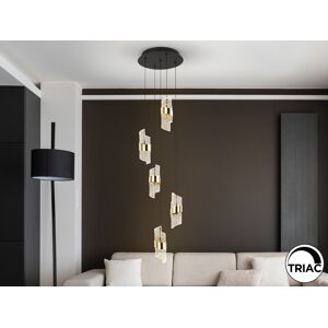 Schuller Lighting Iliada Cluster Pendant Ceiling 5 Light Black, Gold LED 3000K Schuller Lighting Iliada Cluster Pendant Ceiling 5 Light Black, Gold LED 3000K