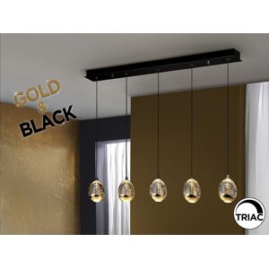 Schuller Lighting Rocío Bar Pendant Ceiling 5 Light Black, Gold LED 3000K Schuller Lighting Rocío Bar Pendant Ceiling 5 Light Black, Gold LED 3000K