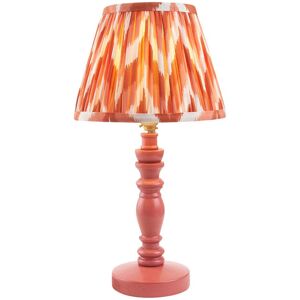 Endon Collection Lighting Bibury Satin Pink Clay Paint Table Lamp with Apricot Orange Fabric Zigzag Shade 20cm B22 Endon Collection Lighting Bibury Satin Pink Clay Paint Table Lamp with Apricot Orange Fabric Zigzag Shade 20cm B22
