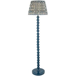 Endon Collection Lighting Higgledy Gloss Marlin Blue Paint Floor Lamp with Marlin Blue Fabric Ripple Shade 40cm E27 Endon Collection Lighting Higgledy Gloss Marlin Blue Paint Floor Lamp with Marlin Blue Fabric Ripple Shade 40cm E27