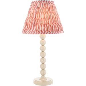 Endon Collection Lighting Higgledy Gloss Almond White Paint Table Lamp with Coral Pink Fabric Ripple Shade 25cm E14 Endon Collection Lighting Higgledy Gloss Almond White Paint Table Lamp with Coral Pink Fabric Ripple Shade 25cm E14