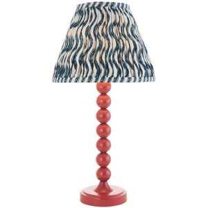 Endon Collection Lighting Higgledy Gloss Pink Clay Paint Table Lamp with Marlin Blue Fabric Ripple Shade 25cm E14 Endon Collection Lighting Higgledy Gloss Pink Clay Paint Table Lamp with Marlin Blue Fabric Ripple Shade 25cm E14