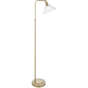 Merano Lighting Bellora Glass Floor Lamp Antique Brass Plate & Clear Glass 10W LED E27 Merano Lighting Bellora Glass Floor Lamp Antique Brass Plate & Clear Glass 10W LED E27