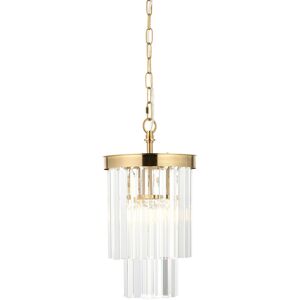 Endon Collection Lighting Conaston Pendant Ceiling Light Brushed Aged Brass Plate & Clear Cut Glass E27 Endon Collection Lighting Conaston Pendant Ceiling Light Brushed Aged Brass Plate & Clear Cut Glass E27