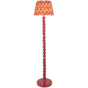 Endon Collection Lighting Higgledy Gloss Pink Clay Paint Floor Lamp with Apricot Orange Fabric Zigzag Shade 35cm E27 Endon Collection Lighting Higgledy Gloss Pink Clay Paint Floor Lamp with Apricot Orange Fabric Zigzag Shade 35cm E27