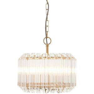 Endon Collection Lighting Valentina Pendant Ceiling Light Brushed Aged Brass Plate & Clear Glass 3x E14 Endon Collection Lighting Valentina Pendant Ceiling Light Brushed Aged Brass Plate & Clear Glass 3x E14