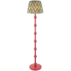 Endon Collection Lighting Carnaby Satin Pink Clay Paint Floor Lamp with Cotswold Green Fabric Zigzag Shade 35cm B22 Endon Collection Lighting Carnaby Satin Pink Clay Paint Floor Lamp with Cotswold Green Fabric Zigzag Shade 35cm B22